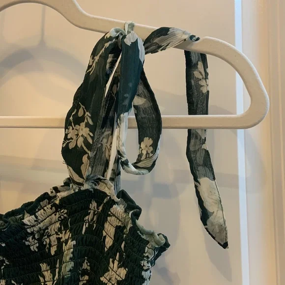 Abercrombie & Fitch green floral ruffle dress - Picture 4 of 6